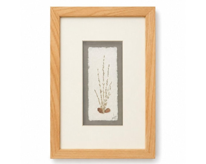 Wall Decor Handcrafted Floral Paper Art Vintage Sculptural Shadow Box Tiny Flowers Wood Frame African Craft Gallery Art Table Home Decor