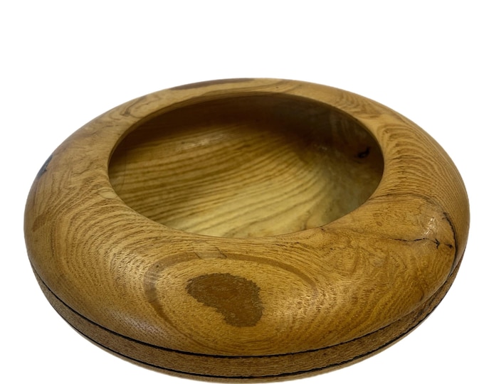 Vintage | Signed | Hand Carved | Japanese Oak | Wood Bowl | Kitchenware Display | Hand Turned Lathe | Farmhouse Primitive | Centerpiece bowl