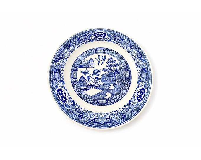 Luncheon Side Plate Vintage Blue Willow Ware Homer Laughlin Chinosiere Replacement China Oriental Traditional