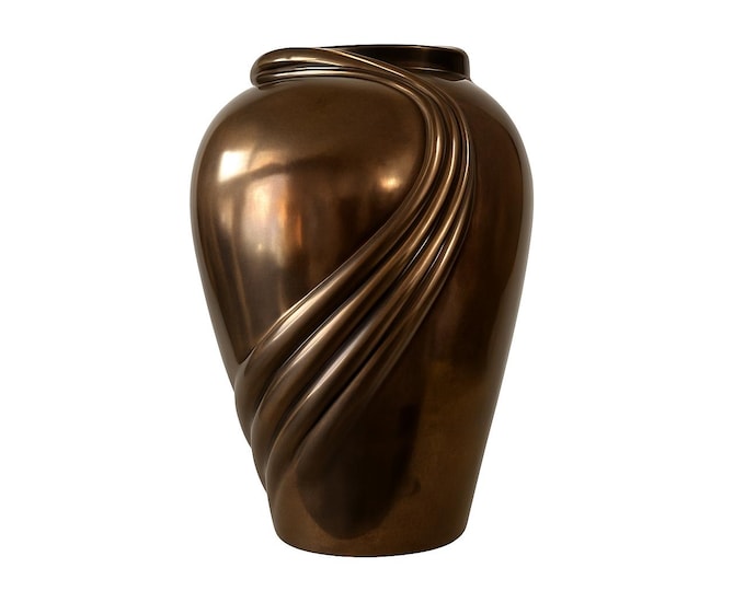 Flower Vase Ceramic Metallic Bronze |  Haeger Pottery Florals USA Made | Vintage Home Wedding Shelf Decor Decorative Accent Miami Retro Vibe