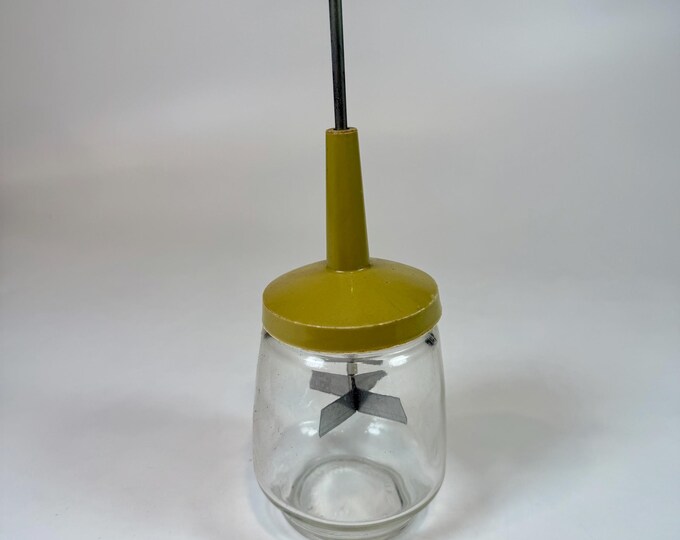 Glass Nut Chopper | Federal Glass Housewares | Stainless Steel Retro Green Kitchen Cooking Tools Accessory |  Mid Century Modern House Decor