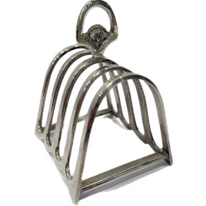 Vintage | Art Déco banhado a prata | Alça superior | Porta-torradas, porta-guardanapos em formato de prato cruzado, porta-cartas | Talheres para recepcionistas
