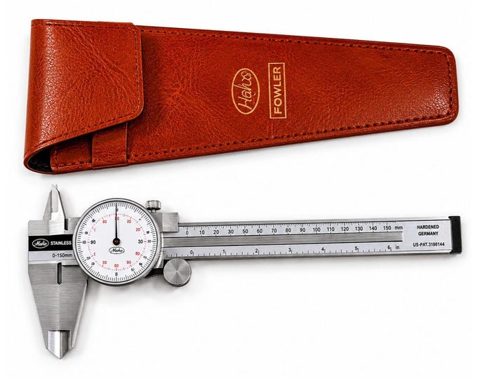 Helios Fowler 52-030-006 .001 Dial Caliper 6.5" Stainless Steel WORKING F153 Germany