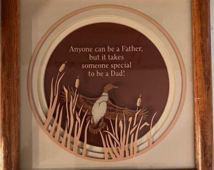 Fathers Day Present | Duck | Daddy saying | Oval Matting | Oak Picture frame