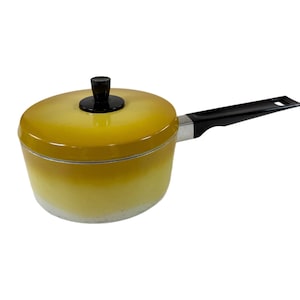 Kitchen Delight Aluminium MCM 1,5 Qt bedeckter Topf | Saucenkelle | Ernte-Gold Vintage Mid Century Kochtöpfe | Küche, Kochgeschirr | Deckel mit Deckel