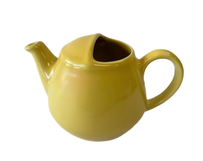 Vintage Hall 82 | Sunny yellow mini teapot creamer | Kitchen Decor | Spring | USA Made | Cottage Core Granny Core | Collectible | Farmhouse