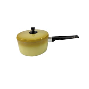 Kitchen Delight MCM 2 Qt Deckeltopf Saucenpfanne | Erntegold Vintage Mid Century | Aluminiumware | Kochtöpfe | Küche, Kochgeschirr | Deckel