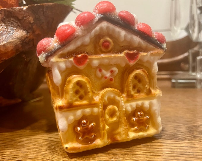 Vintage | Italian Made | Introna | Ginglebread House Italy  Candle | Christmas | Handcrafted