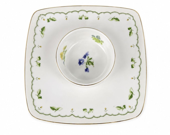 Chip and Dip Set Georges Briard Victorian Garden Replacement China Serving Pieces Porcelain Hostess Floral