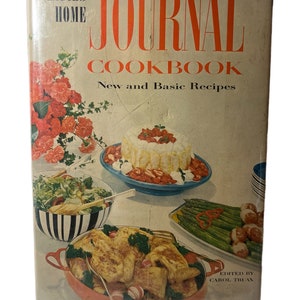 Vintage Cookbook Recipes | Ladies Home Journal 1960s First Edition Hardcover dust jacket | Old Classic Collectible Cooking Gifts for Cooks