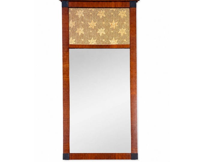 Wall Mirror Antique German Biedermeier Style Trumeau with Scherenschnitte Leaves Inlay Wall Home Decor Unique Home Decor Decorative Accents