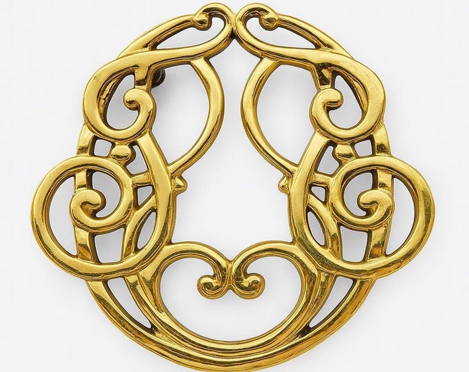 Solid Brass Footed Trivet | Baldwin Polished Brass | Savannah Georgia Oglethorpe | American Museum Collection | Home Decor | Decorative