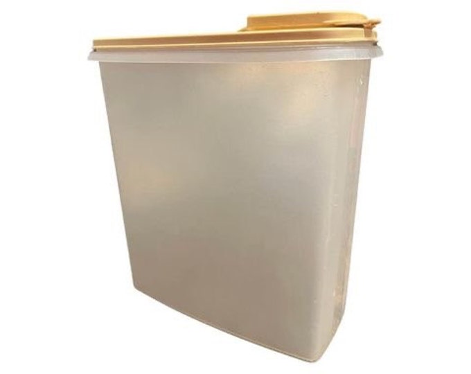 Tupperware Store N Pour Vintage Cereal Container 1588-5 Yellow Gold Lid