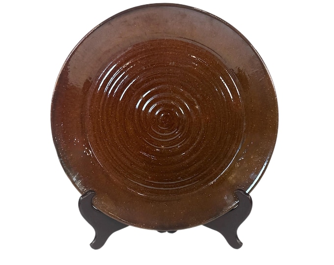 Ben Owen Sr | Pottery Platter Shallow Bowl |  Jugtown Pottery | Seagrove NC North Carolina | Collectible Folk Art | Decorative Home Decor