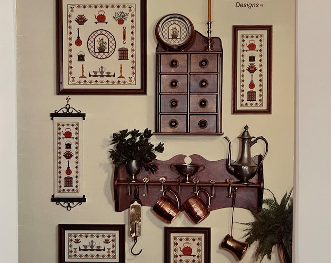 Kitchen Antiques Samplers #4 | Helene Halverson Designs | Cross stitch book | Patterns