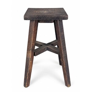 Wooden Stool Handmade Milking Small End Table Antique Primitive Accent Furniture Riser