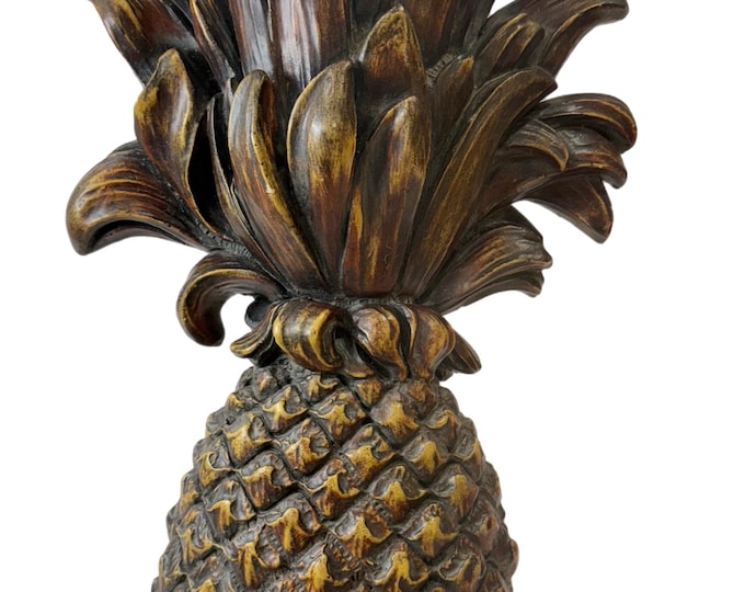 Vintage | Pineapple Resin | Wall Decor Plaque | Southern Hospitality | Kitchen Garden Decor | Coastal Grandma Charleston | Grand Millennial