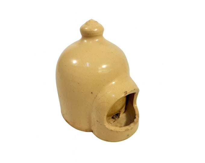 Pottery Chicken Waterer Antique Glazed Stoneware Crock Farmhouse Primitve Country Granny Cottage Chic Decor Decorative Accents Home Decor
