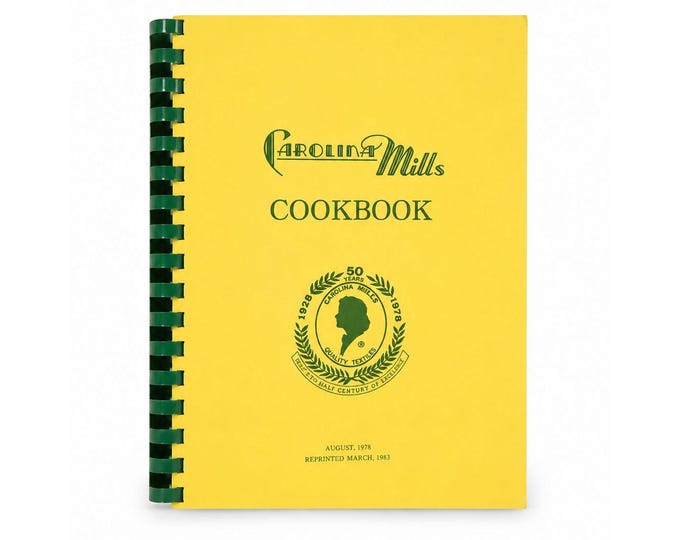 Vintage Cookbook Carolina Mills 1983 Cookbook Knitting Mill North Carolina Appalachia Recipes