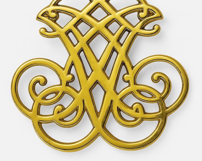 Solid Brass Trivet Footed | Virginia Metalcrafters VMC Monticello Cypher Colonial Williamsburg | Thomas Jefferson George Washington