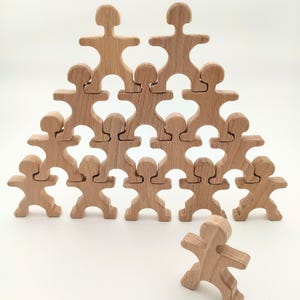 Montessori Holz Acrobat Balance Spiel: Umweltfreundliches Buchenholz Spielzeug