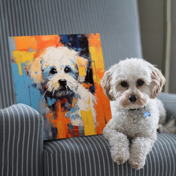 Portrait d'animal de compagnie personnalisé - Portrait numériques de chien et de chat - cadeau d'anniverssaire ou d'adoptation