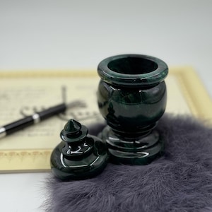 Boccetta d'inchiostro fatta a mano, calamaio per calligrafia ricaricabile, calamaio da collezione, porta inchiostro antico, regali unici per scrittori, regali per autori