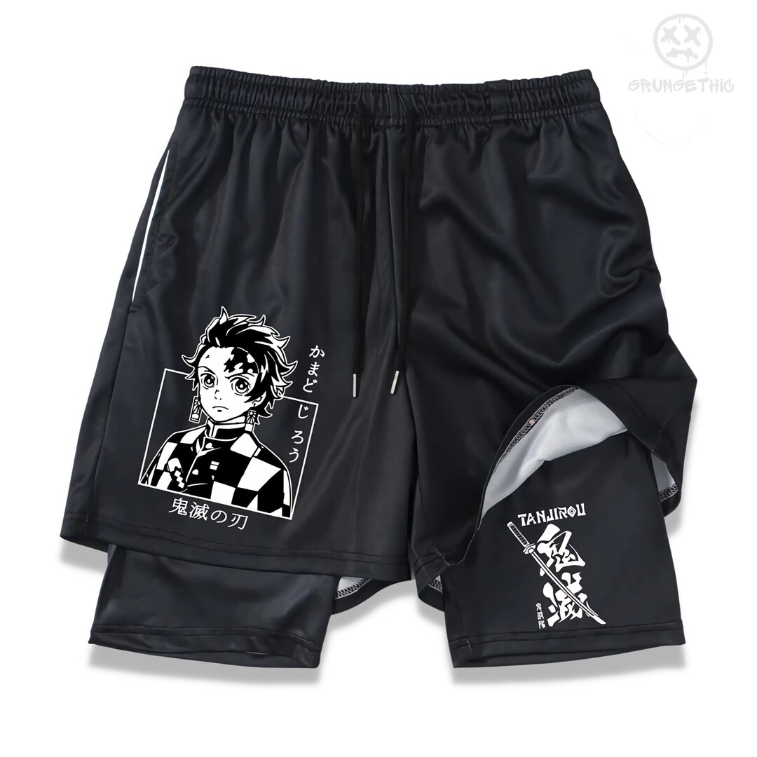 Anime Shorts, Mens Gym Workout Activewear Clothes, Anime Manga Gym