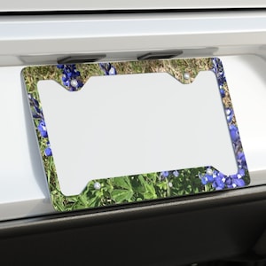 Texas Blue Bonnet License Plate Frame - Flower Design Tag Holder For Cars & Trucks