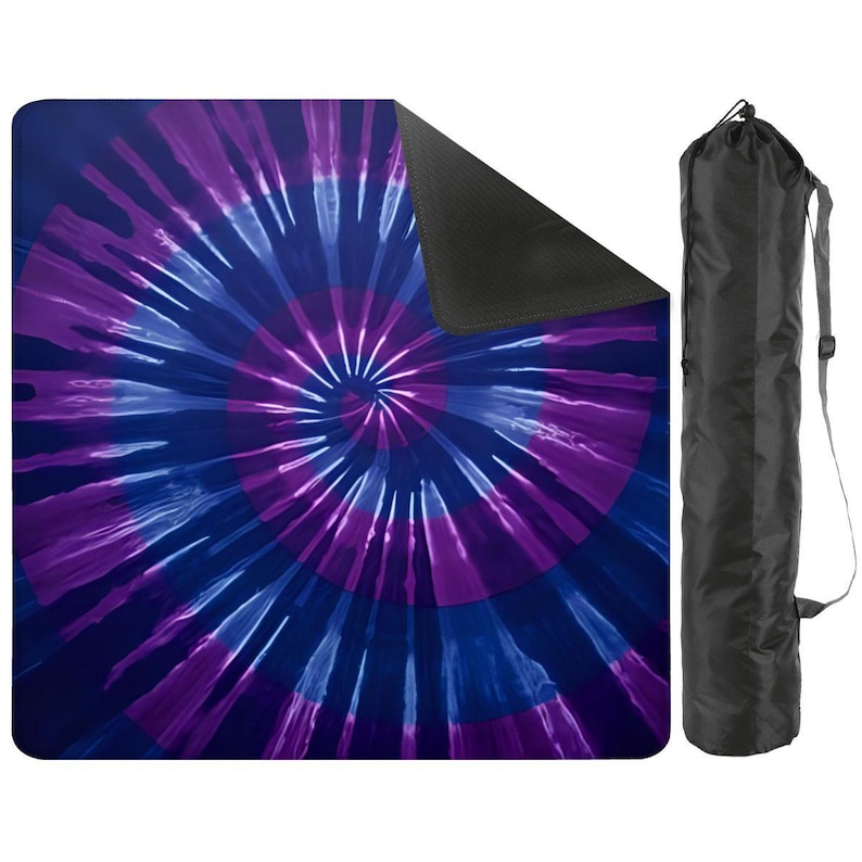 Purple Tye Dye Mahjong Table Mat, Custom Game Night Accessory, Mahjongg Mat with Storage Bag, Custom Tile Game Gift for Players or Hosts image 3
