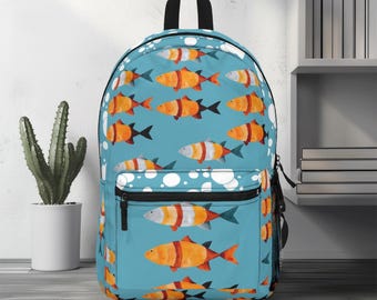 Goldfish Backpack Watercolor Style for Kids Teens or Ocean  display picture 1