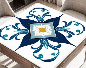 Blue Lotus Mahjong Mat, Custom Game Night Accessory,  Mahjongg Mat with Storage Bag, Custom Tile Game Gift for Players or Hosts