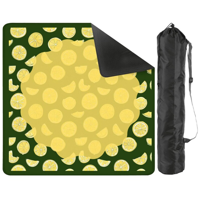 Lemonade Mahjong Table Mat, Custom Game Night Accessory, Mahjongg Mat with Storage Bag, Custom Tile Game Gift for Players or Hosts imagem 2