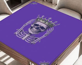 Purple Gothic Mahjong Table Mat, Custom Game Night Accessory,  Mahjongg Mat with Storage Bag, Custom Tile Game Gift for Players or Hosts