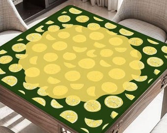 Lemonade Mahjong Table Mat, Custom Game Night Accessory,  Mahjongg Mat with Storage Bag, Custom Tile Game Gift for Players or Hosts