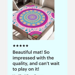 Tapete de Mahjong Boho Brillante, Accesorio Personalizado para Noches de Juego, Tapete de Mahjong con Bolsa de Almacenamiento, Regalo de Juego de Fichas Personalizado para Jugadores o Anfitriones imagen 8