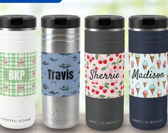 Personalized Tumbler with Optional Matching Backpack Tag, Custom 24 oz Travel Cup, Teacher Student Gift, School & Gym
