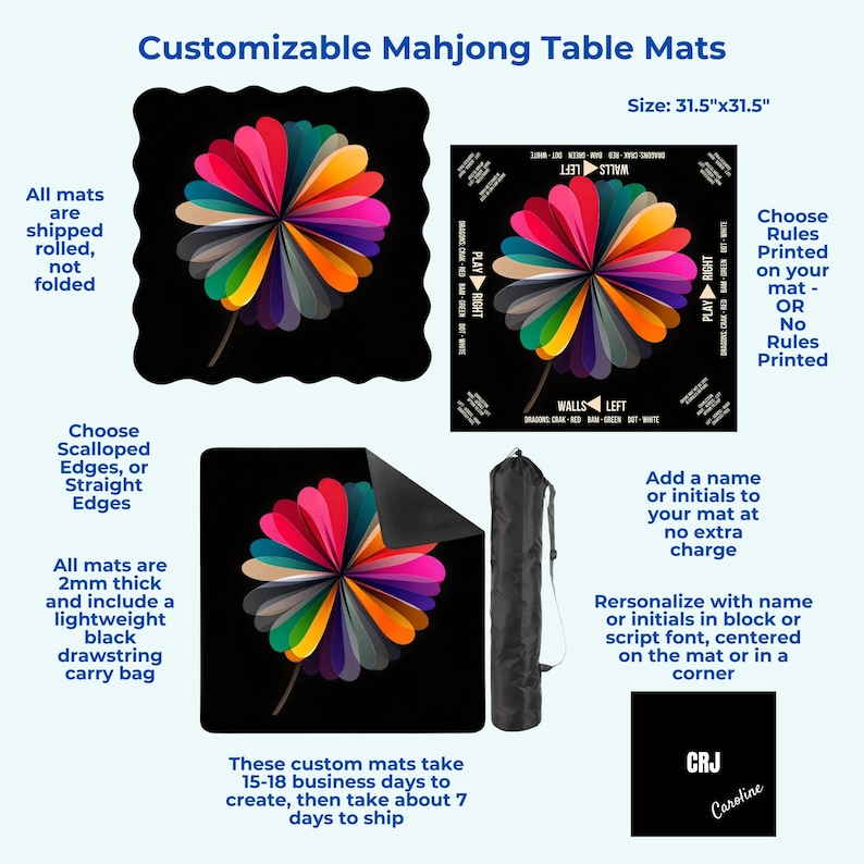 Leopard Print Mahjong Table Mat, Custom Game Night Accessory, Mahjongg Mat with Storage Bag, Custom Tile Game Gift for Players or Hosts imagem 12