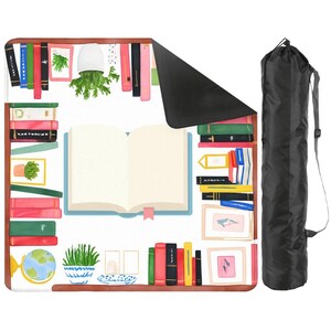 Book Lovers Mahjong Table Mat, Custom Game Night Accessory, Mahjongg Mat with Storage Bag, Custom Tile Game Gift for Players or Hosts image 2