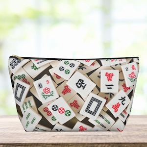 Mahjongg Money Pouch Personalized, Tile and Dice Game Pouches, Game Player Gift