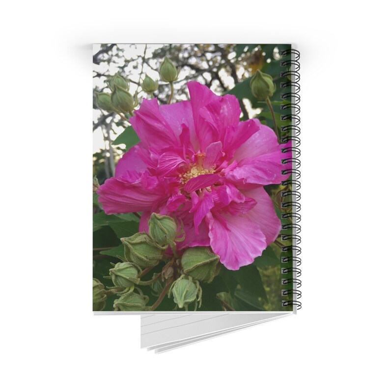 Pink Flower Journal for Lefties Spiral Notebook, Lefthanded Journal, Gift for Lefties, Writer