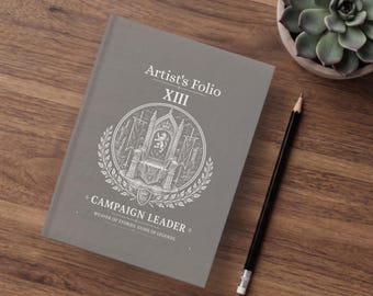 RPG Player Sketchbook, Adventurers Library Accessory, Gift for Role Playing Gamer, Character Sketch Notebook