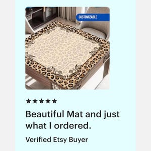 Leopard Print Mahjong Table Mat, Custom Game Night Accessory, Mahjongg Mat with Storage Bag, Custom Tile Game Gift for Players or Hosts imagem 10
