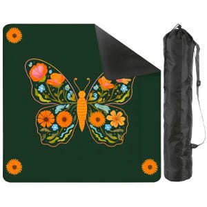 Tapete de mesa de Mahjong con diseño de mariposa boho, accesorio personalizado para noches de juegos, tapete de Mahjong con bolsa de almacenamiento, regalo personalizado para jugadores o anfitriones. imagen 3