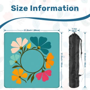Boho Flower Crown Mahjong Mat, Custom Name Tile Game Table Pad, Mah Jongg Players or Host Gift Idea, Tournament Prizes, Bulk Orders Welcome image 4