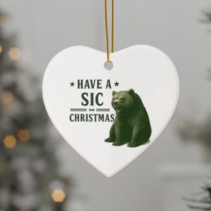 Keramische kerstornament Baylor Bears, decor voor universiteitsvakantie, keramiek rond sterhart of sneeuwvlok, vakantiecadeau voor studenten en alumni