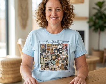 Dog Lover short  Sleeve Comfort Colors® Shirt | Vintage Pup Collage Tee | Dog  Mom Gift | Puppy Breeds Graphic Shirt | Canine Lover Apparel