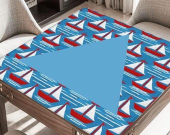 Nautical Life Mahjong Table Mat, Custom Game Night Accessory,  Mahjongg Mat with Storage Bag, Custom Tile Game Gift for Players or Hosts