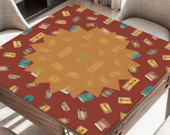 Matchbooks Mahjong Table Mat, Custom Game Night Accessory,  Mahjongg Mat with Storage Bag, Custom Tile Game Gift for Players or Hosts