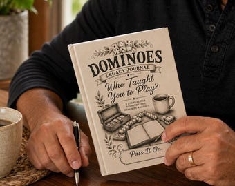 Personalized Dominoes Legacy Journal, Family Memory Book, Domino Scorebook, Gift for Grandpa Dad Mom Domino Player, Who Taught You to Play